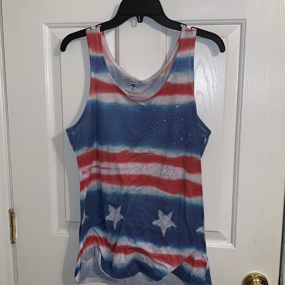 Red white and blue tank